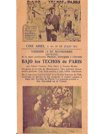 SOUS LES TOITS DE PARIS