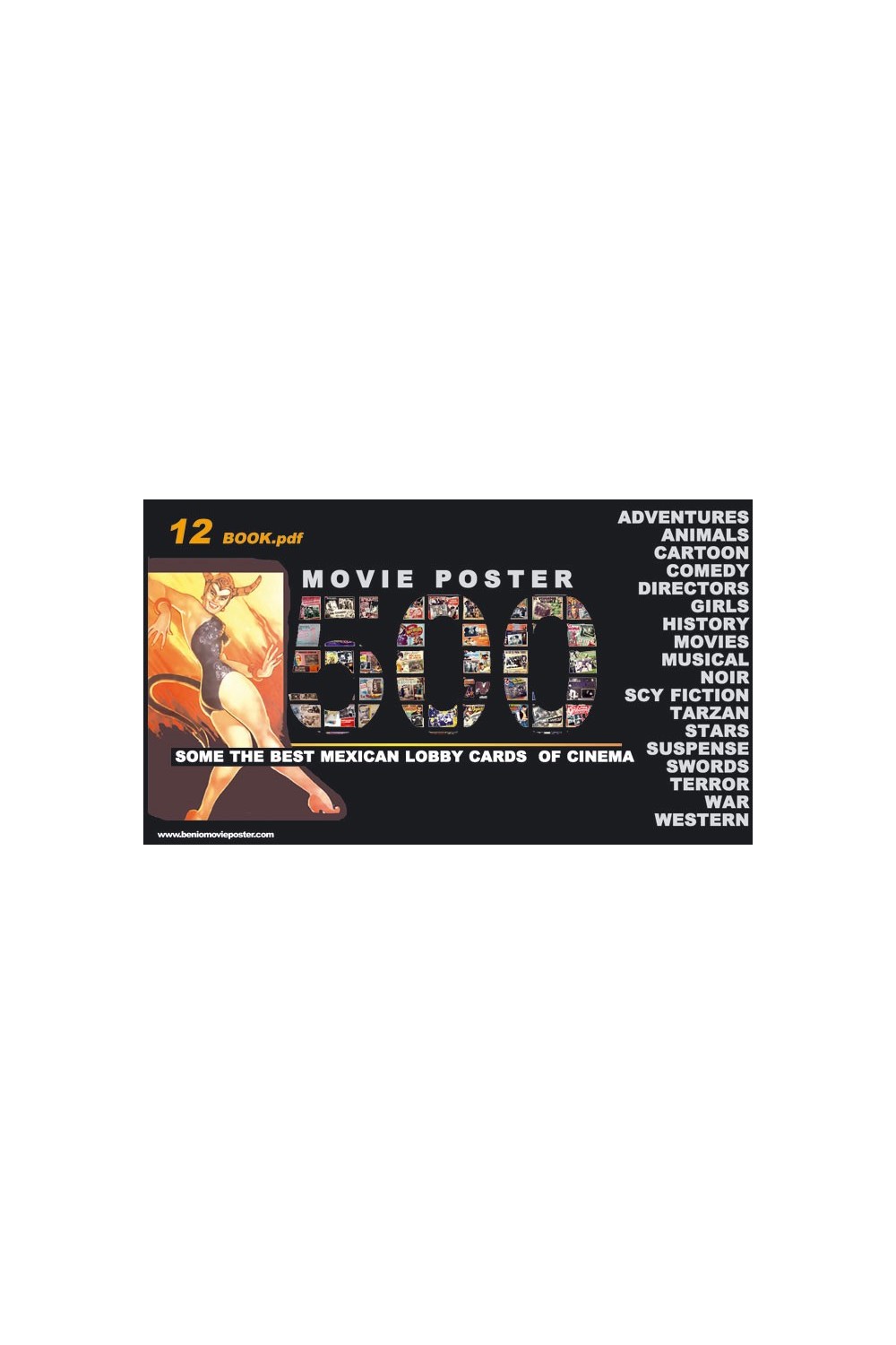 12 PDF-Book SOME THE BEST MEXICAN LOBBY CARD OF CINEMA. 500 MOVIE POSTER