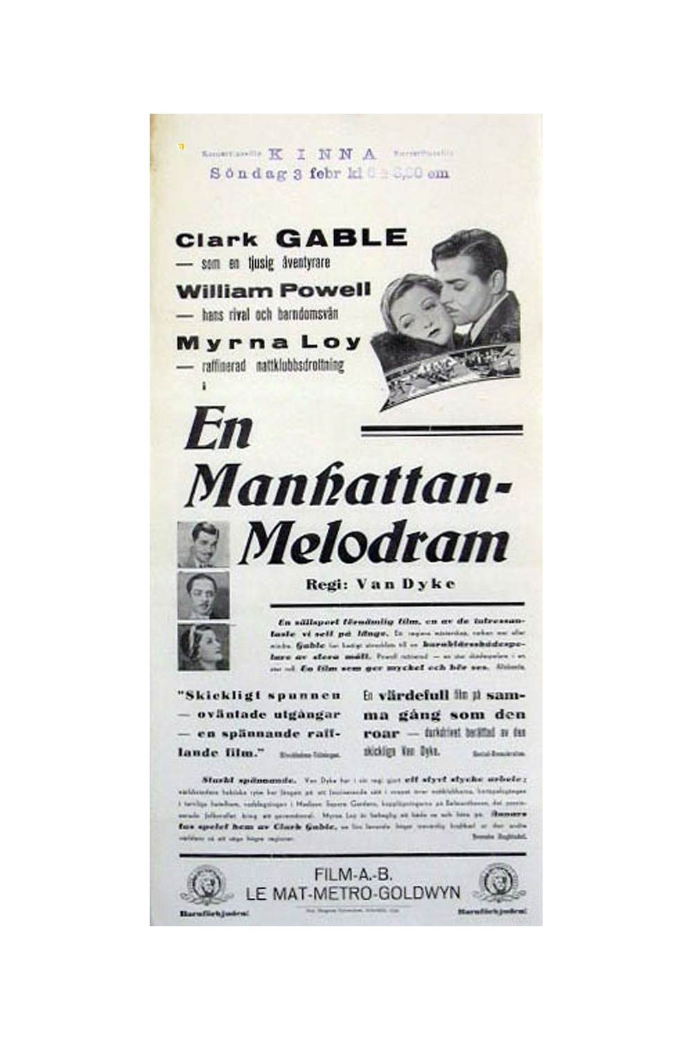 MANHATTAN MELODRAMA